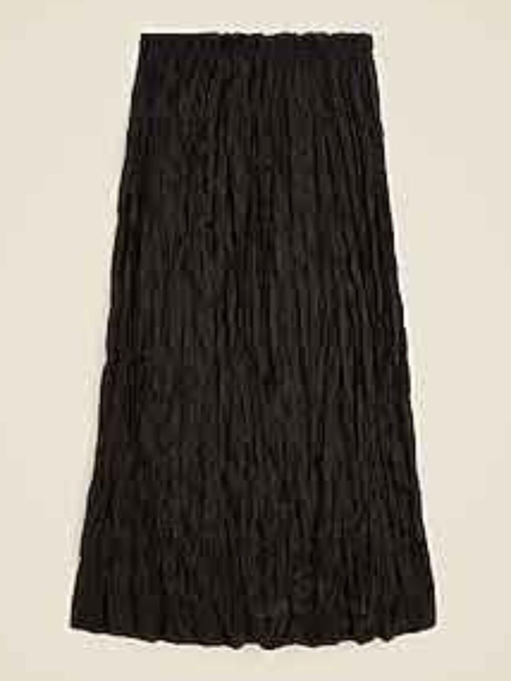 J. Crew Black Crinkled Gathered-Waist Skirt/NWT/L
